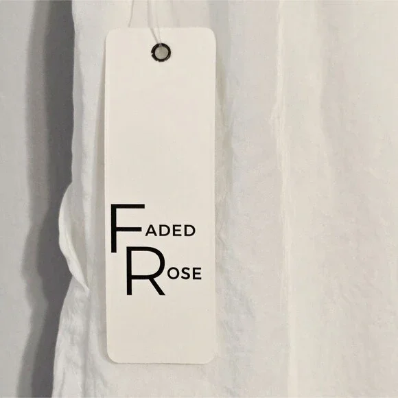 New Faded Rose Nylon Cargo Pants Parachute Style Women's Size XL Cordlock White - Picture 8 of 11